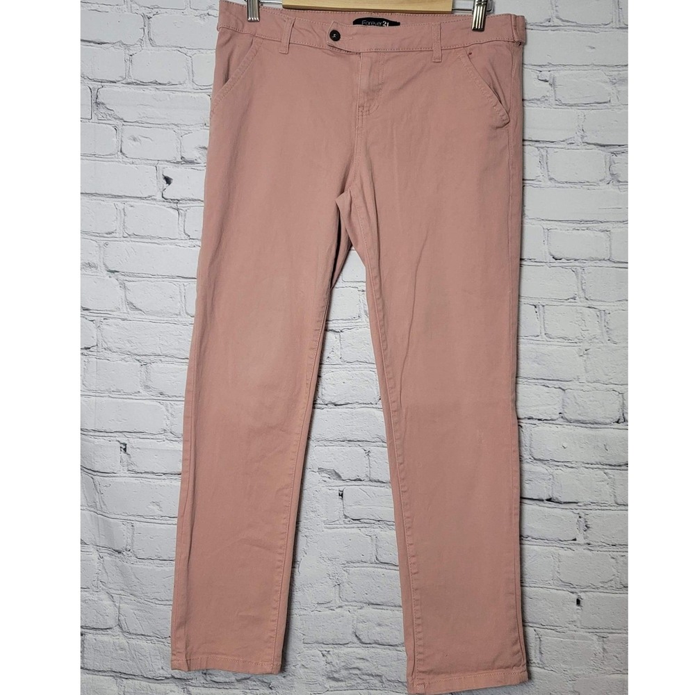 Forever 21 Dusty Rose Chino Pants Straight Leg Pink US‎ 28 Preppy Minimalist